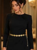 کمربند زنجیری طرح کابویی (طلایی)